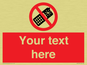 Custom No camera phones Sign